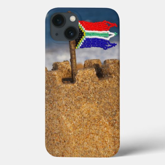 南アフリカ国旗を掲げた砂城、ウムランガ Case-Mate iPhoneケース (裏面)