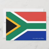 南アフリカ国旗を掲げた赤ちゃんシャワー招待状 招待状 (裏面)