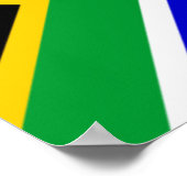 南アフリカ国旗アフリカンカントリーホームプライド ポスター (角)