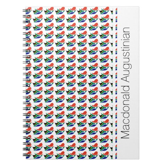 南アフリカ国旗カスタム国 ノートブック (正面)