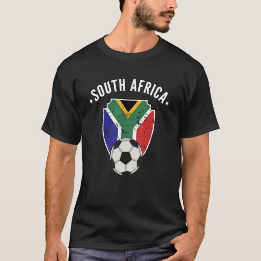 南アフリカ国旗サッカー南アフリカPr Tシャツ (正面)