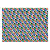 南アフリカ国旗スタイリッシュの幾何学模様 テーブルクロス (正面(横))