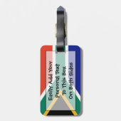 南アフリカ国旗簡単ID個人 ラゲッジタグ (裏面縦)