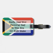 南アフリカ国旗簡単ID個人 ラゲッジタグ (裏面横)