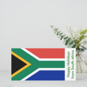 南アフリカ国旗、アフリカからのハッピーホリデー シーズンカード (スタンド正面)