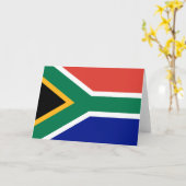 南アフリカ国旗 カード (黄色い花)