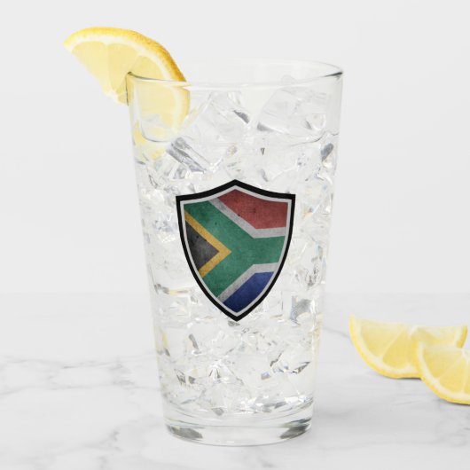 南アフリカ国旗 タンブラーグラス (アイス正面)