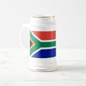 南アフリカ国旗 ビールジョッキ (正面左)