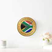 南アフリカ国旗 ラウンド壁時計 (ホーム)