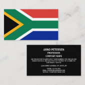 南アフリカ国旗、南アフリカ国旗 名刺 (正面/裏面)