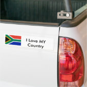 南アフリカ国旗MUSEUM I Love MY Country バンパーステッカー (トラック上)