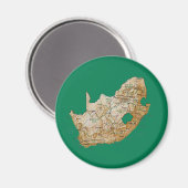 南アフリカ地図マグネット マグネット (正面/裏面)