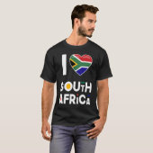 南アフリカ大好き 南アフリカの国旗 Tシャツ (正面フル)