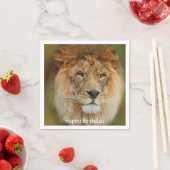 南アフリカ威厳のあるライオン スタンダードカクテルナプキン (インサイチュ)