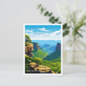 南アフリカ旅行ヴィンテージイラストレーション ポストカード (スタンド正面)