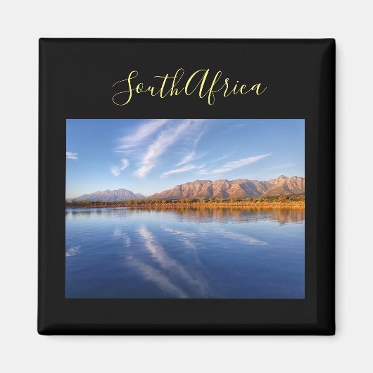 南アフリカ水山湖ランドスケープマグネット マグネット (正面)