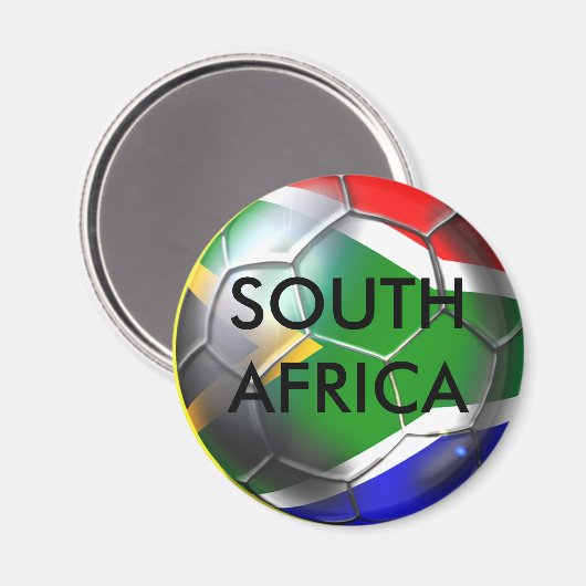 南アフリカ深いグルーブサッカーボールのアートワーク マグネット (正面/裏面)