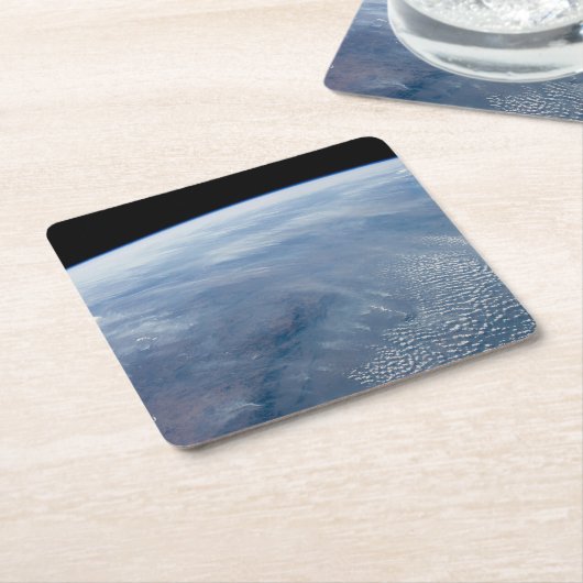 南アフリカ熱帯地方で煙が立ち昇る。 スクエアペーパーコースター (アングル)