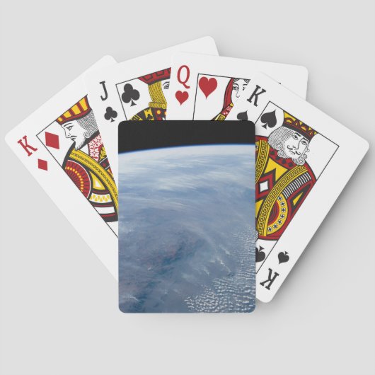 南アフリカ熱帯地方で煙が立ち昇る。 トランプ (裏面)