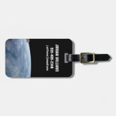 南アフリカ熱帯地方で煙が立ち昇る。 ラゲッジタグ (正面横)