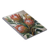 南アフリカ産の美しいプロテアの花 ノートブック (右側)