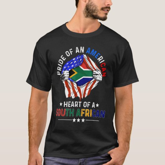 南アフリカ系アメリカ系アメリカプライド外来アフリカ Tシャツ (正面)