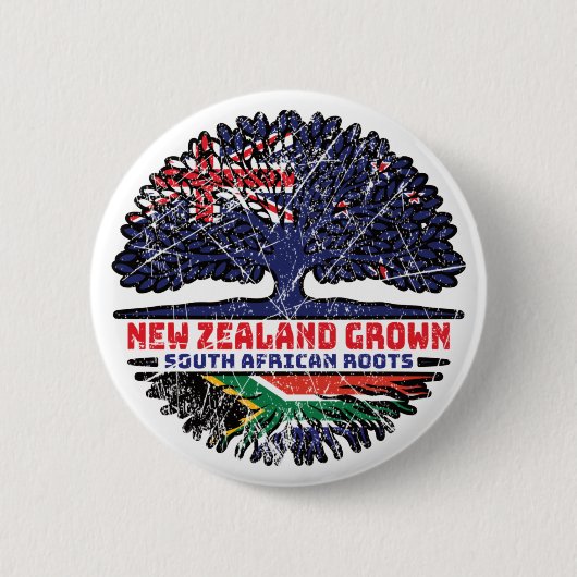 南アフリカ系ニュージーランド人 缶バッジ (正面)