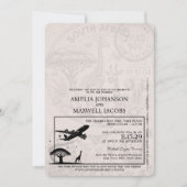 南アフリカ紫パスポ結婚ート 招待状 (正面)