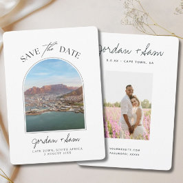 南アフリカ結婚のケープタウン日付写真を保存 招待状