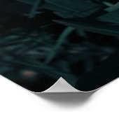 南アフリカ緑の黄色の先住民花 ポスター (角)