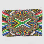 南アフリカ色のゴルフタオル ゴルフタオル (横)