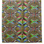 南アフリカ色のシャワーカーテン シャワーカーテン (正面)