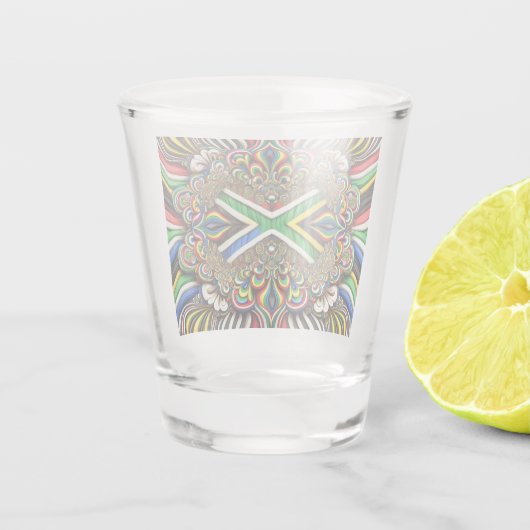 南アフリカ色のショットグラス ショットグラス (裏面)