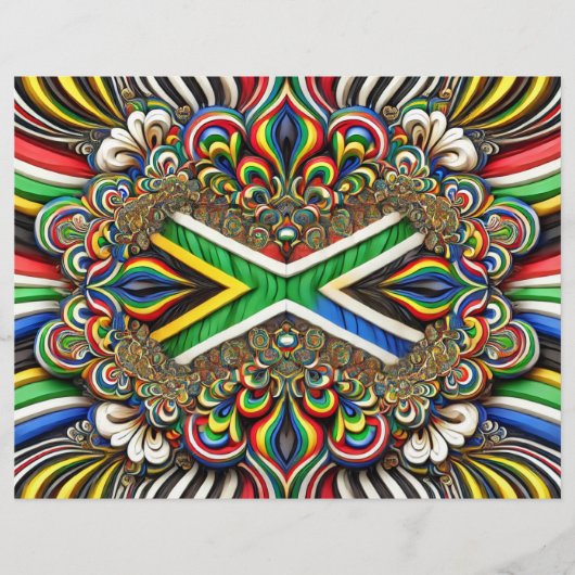 南アフリカ色のレターヘッドデザイン (正面)