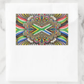 南アフリカ色の四角形のシール 長方形シール (バッグ)