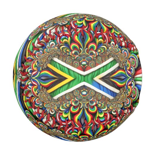 南アフリカ色の愛国野球 野球ボール (正面左)