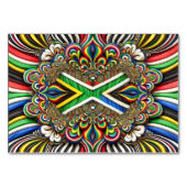 南アフリカ色の特殊なテーブルカード テーブルナンバー (裏面)