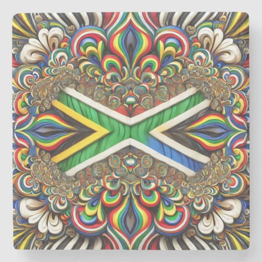 南アフリカ色の特殊な石コースター ストーンコースター (正面)