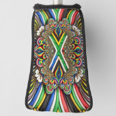 南アフリカ色ゴルフパターカバーデザイン ゴルフヘッドカバー (回転90)