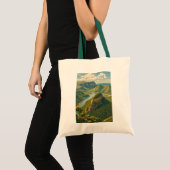 南アフリカ イラスト 旅行 アート ヴィンテージ トートバッグ (正面(商品))