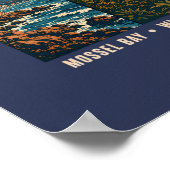 南アフリカ・ガーデンルートのイラスト ヴィンテージ ポスター (角)