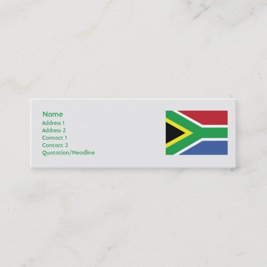 南アフリカ-スキニー スキニー名刺 (正面)