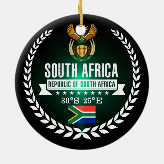 南アフリカ セラミックオーナメント (裏面)