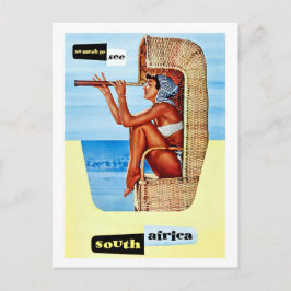 南アフリカ，ドービン付きの女性，ヴィンテージ，旅行 ポストカード