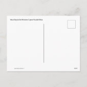 南アフリカ、ハウト湾、西ケープ シーズンポストカード (裏面)