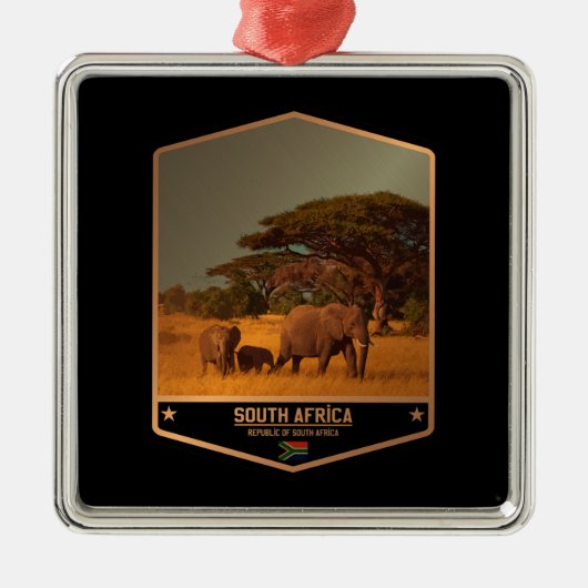 南アフリカ メタルオーナメント (正面)