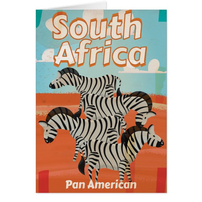 南アフリカ・ヴィンテージ旅行ポスター (正面)