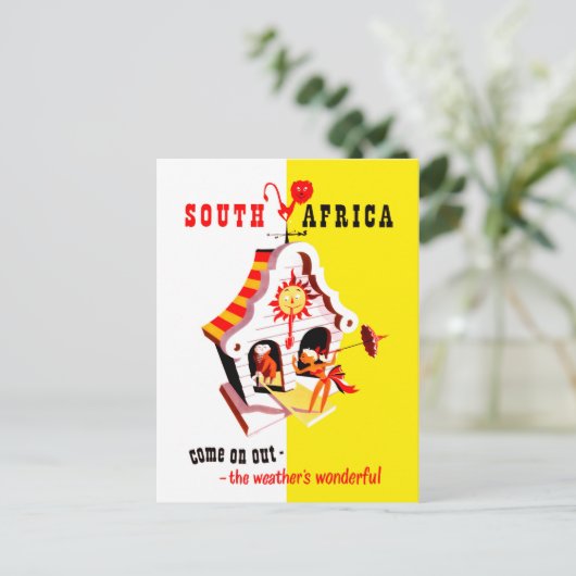 南アフリカ,素晴らしい天気のポインタ,ヴィンテージ ポストカード (スタンド正面)