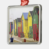 南アフリカ、西ケープ、セントジェームス。カラフル メタルオーナメント (左)