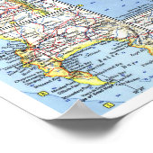 「南アフリカ: 1962年詳細地図… ポスター (角)